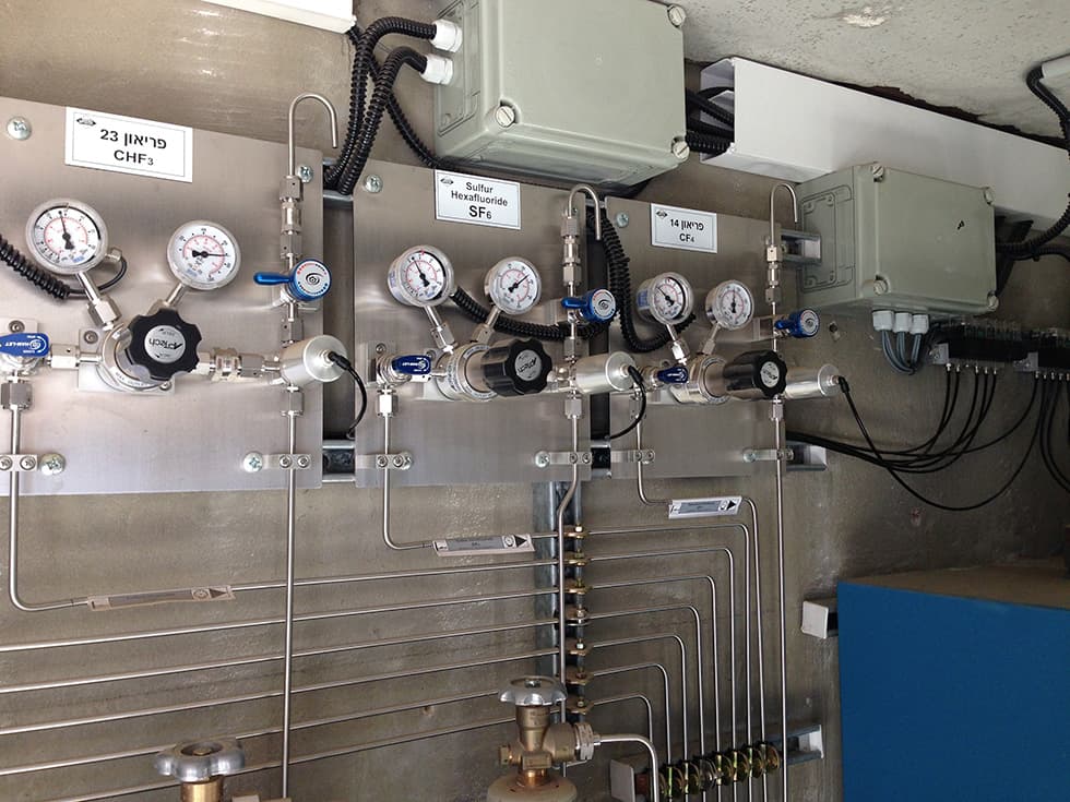 Gas panels and distribution