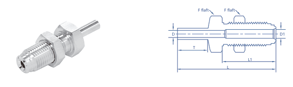 Tube Butt Weld Bulkhead Connector ① — UPS face seal